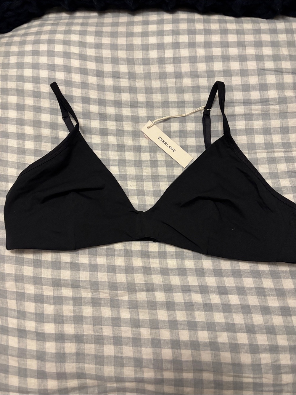 Everlane Black Minimal Triangle Bralette
